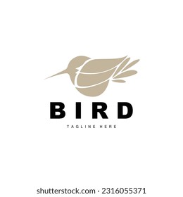 Bird Logo, Bird Wings Vector, Minimalist Design, For Product Branding, Template Icon Illustration