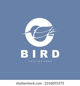 Bird Logo, Bird Wings Vector, Minimalist Design, For Product Branding, Template Icon Illustration