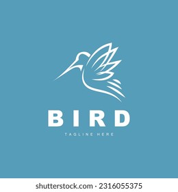 Logotipo De Ave, Vector De Alas De Ave, Diseño Minimalista, Para La Marca De Productos, Ilustración De Icono De Plantilla