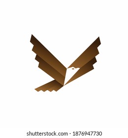 logotipo de pájaro con concepto de madera