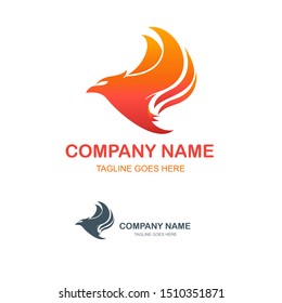 Bird logo,travel logo,fire bird icon.vector logo template