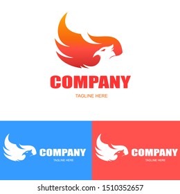 Bird logo,travel logo,fire bird icon.vector logo template