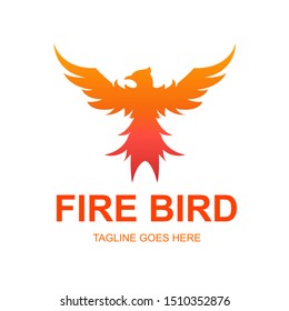 Bird logo,travel logo,fire bird icon.vector logo template