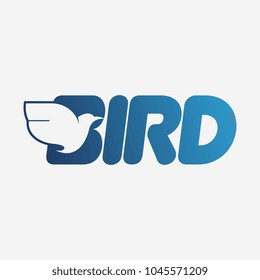 Bird logotype vector letters