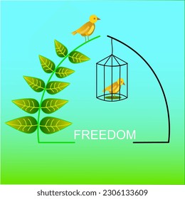 Bird look for freedom vector Art