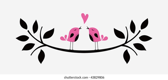 bird love card