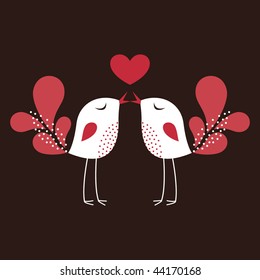 bird love card