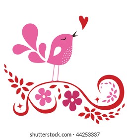 bird love card