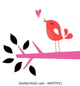 bird love card