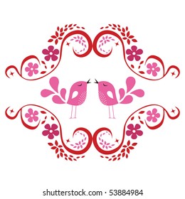 tarjeta de amor de pájaro