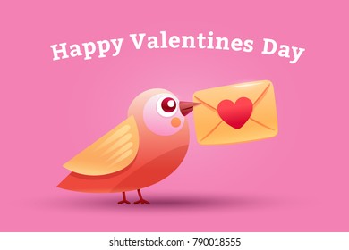 Bird love card. Happy valentines day card. Wallpaper. flyers, invitation, posters, brochure, banners.