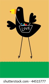 bird love doodle