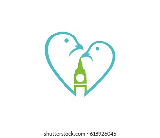 Bird love logo