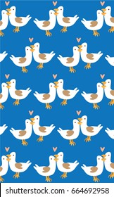 Bird in love pattern