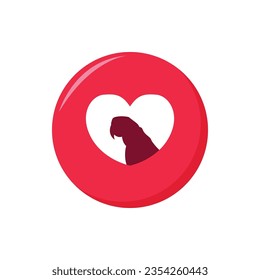 Bird Love Simple Vector Illustration