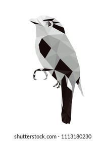 bird low poly art design,art wall print