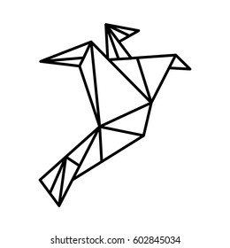 bird low poly style vector illustration design