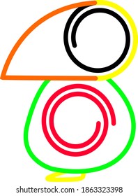 Ave hecho de espirales en el logo vectorial de colores toscanos ver mi perfil para más colores.