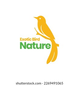 bird magpie long tails sing loud forest isolated modern logo design vector icon illustration