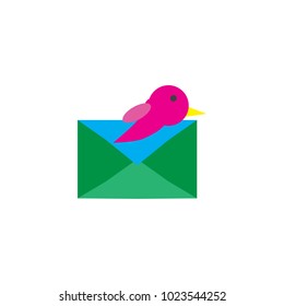 Bird Mail Logo Icon Design