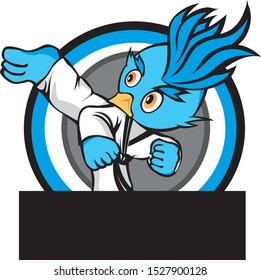 bird martial arts emblem logo