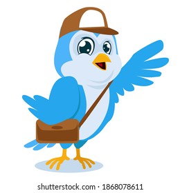 caricatura de mascota de aves en vector