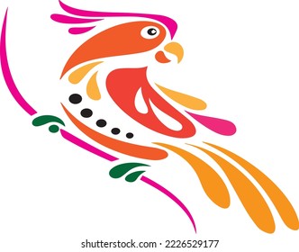 bird mascot logo vector background