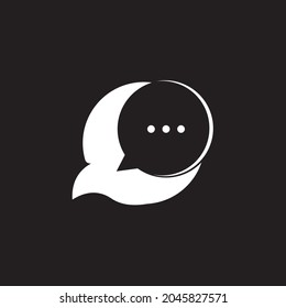 bird message logo design, delivery logo