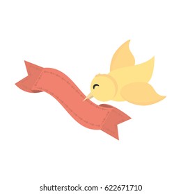 bird message ribbon romantic