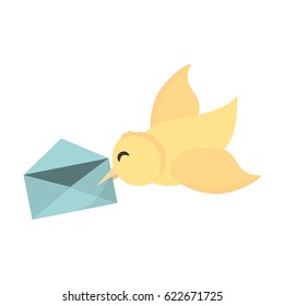 bird message ribbon romantic