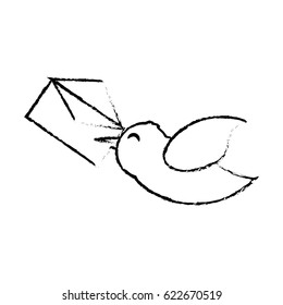 bird message romance sketch
