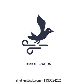 bird migration icon. Simple element illustration from autumn concept. bird migration editable symbol design on white background. Can be use for web and mobile.