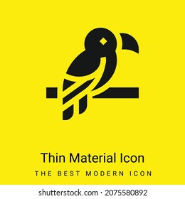 Bird minimal bright yellow material icon