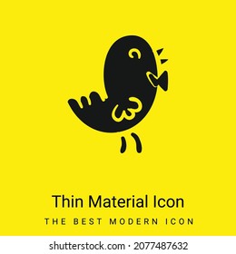 Bird minimal bright yellow material icon