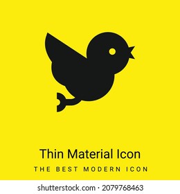 Bird minimal bright yellow material icon