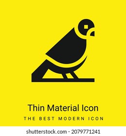 Icono de material amarillo brillante mínimo