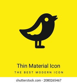 Bird minimal bright yellow material icon
