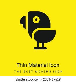 Bird minimal bright yellow material icon
