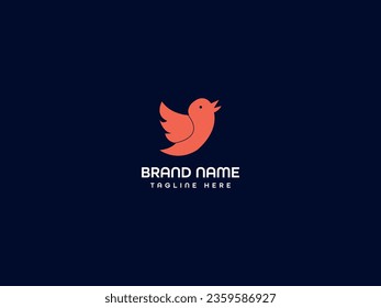 bird minimal business logo design
