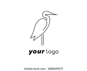 bird minimalist line art logo