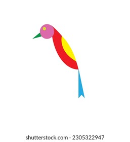 Bird minimalist vector image or logo