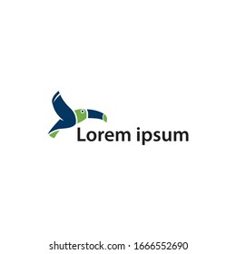 Bird modern abstract logo travel