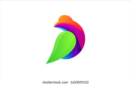 Bird Modern Gradient Colorful Logo