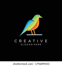 Bird Modern Logo Illustration Vector Template, Colorful Bird Abstract Logo design vector 