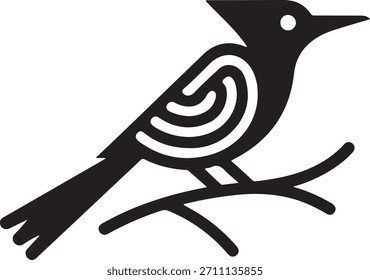 Arte vectorial moderno del símbolo del logotipo del pájaro, iconos, y gráficos	
