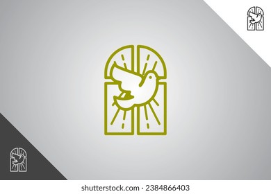 Bird modern logotype and symbol. Perfect logo for business related to animal, pet and veterinary. Isolated on background. Vector eps 10.