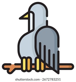 Bird Modern Vector Icon – Minimal Illustration Symbol Template for Web Mobile App UI Design