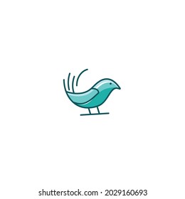 bird mono line logo design inspiring illustration 