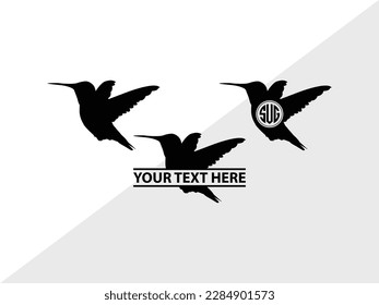Bird Monogram Vector Illustration Silhouette