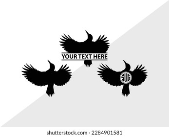 Silhouette de Ilustración de Vector Monográfico de Pájaros